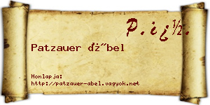 Patzauer Ábel névjegykártya