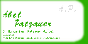 abel patzauer business card